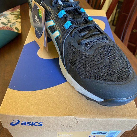 Asics gel-course glide golf shoe: Brand new in box, size 13 Black/Silver - Picture 2 of 2